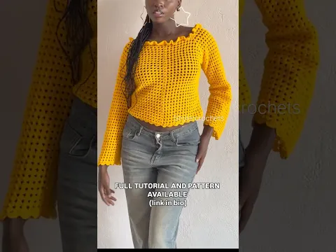 Crochet granny stitch top #shylercrochets #crochet #handmade #crochettutorial #crochetclothing #diy