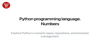 Python programming language Numbers