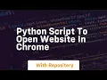 python script to open website in chrome
