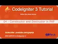 4 - Constructor and Destructor in PHP CodeIgniter 3 Tutorial