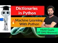 Lecture 14 Dictionaries in Python Machine Learning Python Course