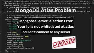 MongoDB Atlas Error Could not connect to any servers in your MongoDB Atlas Cluster 100 Solved
