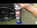 Jax wax super blue silicone tire dressing applied with a paint brush