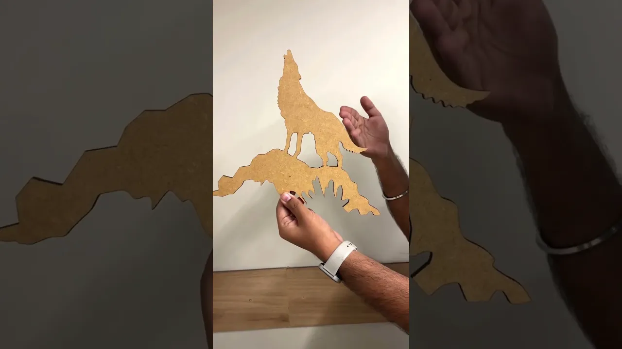 Wolf on Hill Top Design Wall Art