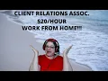 CLIENT RELATIONS ASSOCIATE