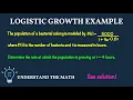 How to Solve the Logistic Population Growth Model Step-by-Step Example Calculus 1