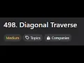 Diagonal Traversal of a Matrix