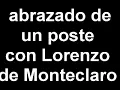 grupo pesado desde la cantina - abrazado de un poste