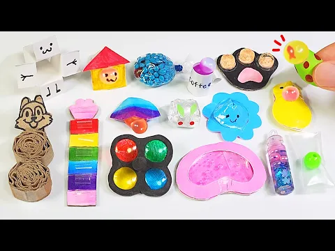 Download MP3 Making 16 Fidget Toy Miniatures Part 3 🌈 | DIY Real Fidget Toy Miniatures