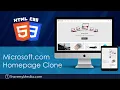 Microsoft Homepage Clone - CSS Grid Flex Media Queries