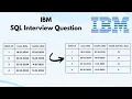 SQL Interview Question IBM 19