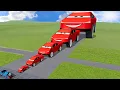 Download Lagu Big \u0026 Small Tesla Cybertruck Lightning Mcqueen vs Trains Thomas | BeamNG.Drive