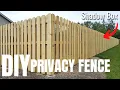 DIY Privacy Fence How to build a Fence 150 Feet 6 Shadow Box Fence Makeover Pt 1