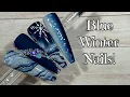Blue Winter Nails Madam Glam Nail Sugar Crystal Parade