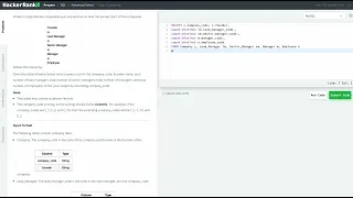 Hackerrank SQL Solution Intermediate SQL - New Companies