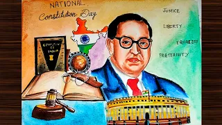 constitution day drawing dr br ambedkar drawing national constitution day poster constitution 