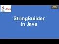 40 Core Java tutorial l StringBuilder in Java Zest Prime