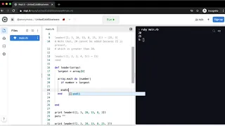 Ruby find the largest number subarray from an array