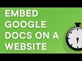 How to embed Google Docs on a website 2 examples 2023
