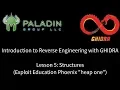Intro to Reverse Engineering with GHIDRA - Lesson 5 Structures Exploit Educations Phoenix heap one