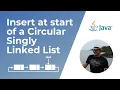 How to insert node at the start of a Circular Singly Linked List in Java