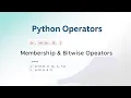 Python Operators Explained Part 2