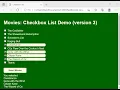 HTML CSS JavaScript Demo Checkboxes -