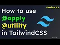 How to use apply and utility directives in TailwindCSS v4