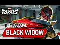 TOP 1 GLOBAL BLACK WIDOW zazzastack - MARVEL RIVALS PRO