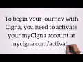 How To Activate Mycigna Account