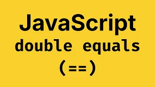Equality Operator - JavaScript Course 2026