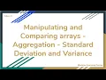 Manipulating and Comparing Data with NumPy - Aggregation