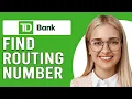 How To Find The Routing Number On The TD Bank App How Do I Find Routing Number On The TD Bank App