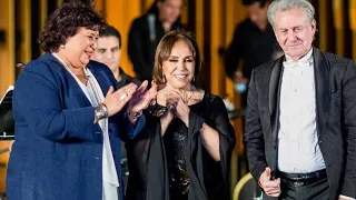 تكريم عفاف راضي في حفل ليلة من الزمن الجميل فيديو 