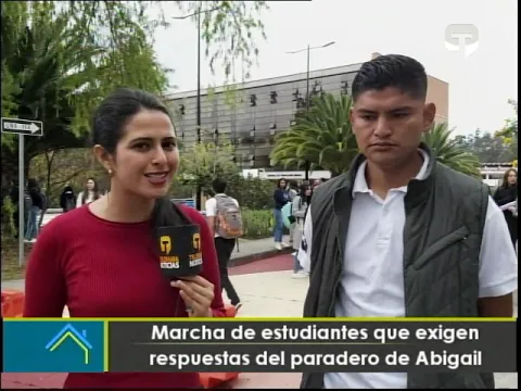 Marcha de estudiantes que exigen respuestas del paradero de Abigail