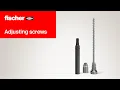 Adjusting screw FAFS The removable frame screw for precise adjustment