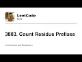 3803 Count Residue Prefixes Leetcode Easy