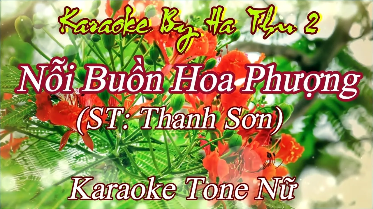 Karaoke Nỗi Buồn Hoa Phượng (Thanh Sơn) | Tone Nữ | Karaoke By Ha Thu 2