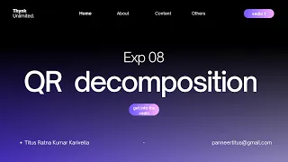 Explaining QR decomposition using python