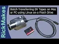 Batch Transferring DV Tapes on Mac or PC using Linux on a Flash Drive