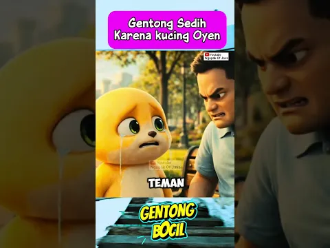 Gentong selamatkan oyen yang celaka di jalan #animasi #kartunjadul #kartunlucu
