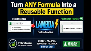 Excel LAMBDA Function Turn Any Formula Into a Reusable Custom Function