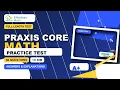 Praxis Core Math 5733 - Full-Length Timed Test with Answers
