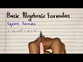 Algebraic formulas Easy and simple list of basic algebra formulas