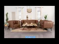 Coaster 509421-22 2 pc Gracie oaks tyndall Thatcher brown leatherette tufted backs sofa and love