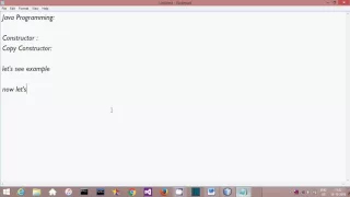 Java Programming Copy Constructor