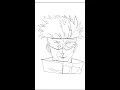 Gojo Character sketched using Python Turtle Library Infinite Coder