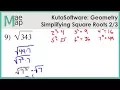 KutaSoftware Geometry - Simplifying Square Roots Part 2
