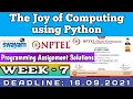 The Joy of Computing using Python NPTEL Week 7 Programming Assignment 7 Solution July 2021