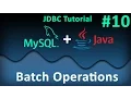 JDBC Tutorial for Beginners Batch Operations